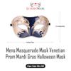 Blue and Silver Masquerade Mask For Men - Antique Look Mask for Venetian Party, Masquerade Party, Mardi Gras, Prom, Halloween & Masquerade Ball view 2