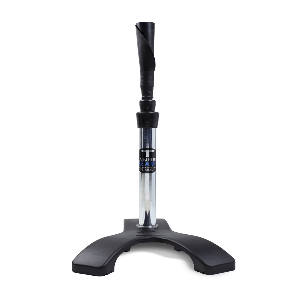 Tanner Heavy Batting Tee | Ultra Durable Hitting Tee with Weighted Claw Base for Ultimate Stability on Uneven Surfaces | Adjusts from 26-43"| Baseball Softball Slow Pitch