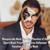 Half Face Masquerade Mask For Men Phantom Of The Opera Mask for Masquerade Party, Venetian Party, Mardi Gras, Halloween & Cosplay view 3