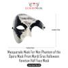 Half Face Masquerade Mask For Men Phantom Of The Opera Mask for Masquerade Party, Venetian Party, Mardi Gras, Halloween & Cosplay view 2
