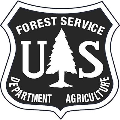 4" Black Us Forest Service Shield Sticker