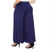 Made By Johnny MBJ WB1104 Womens Wide Leg Palazzo Lounge Pants L Navy view 1