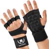 MAVA Open Gym Gloves for Women & Men | Padded Weight Lifting with Wrist Support for Comfort, Protection | Strong-Grip Fingerless Workout | Multi-Use, Anti-Sweat Gym Accessories(Black XS) view 1
