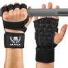 MAVA Open Gym Gloves for Women & Men | Padded Weight Lifting with Wrist Support for Comfort, Protection | Strong-Grip Fingerless Workout | Multi-Use, Anti-Sweat Gym Accessories(Black L) view 1
