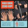 MAVA Open Gym Gloves for Women & Men | Padded Weight Lifting with Wrist Support for Comfort, Protection | Strong-Grip Fingerless Workout | Multi-Use, Anti-Sweat Gym Accessories(Black L) view 2