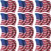 12 Pack 2" American Wavy Waving Flag Sticker USA view 1