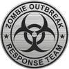 10" Zombie Outbreak Response Team Sticker Brushed Metal view 1