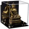 Better Display Cases Versatile Acrylic Display Case - Small Rectangle Box with Mirror, Wall Mount and Gold Risers 8" x 8" x 8.5" (A015-GR) view 1