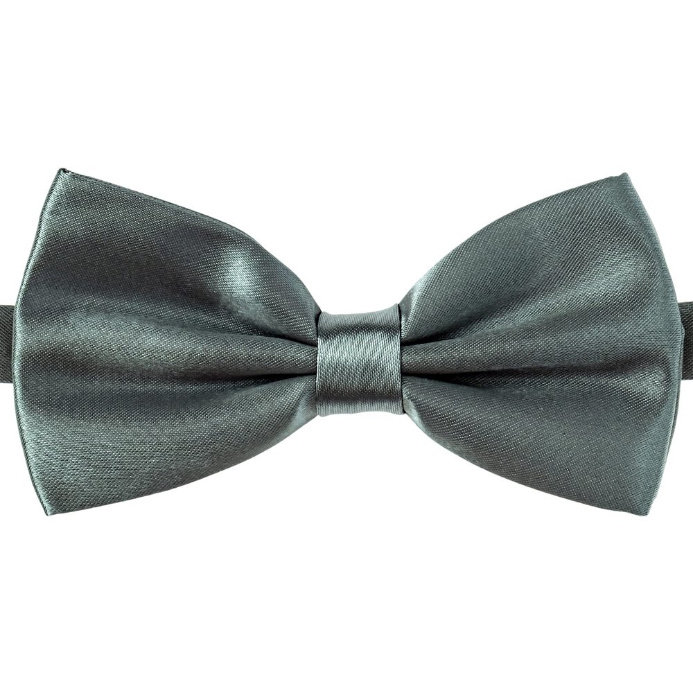 Alex Palaus Collection Stylish Designer Bow Ties - Pre Tied, Adjustable Unisex Bowtie for Men, Women, Boys and Girls (TM) (Silver Grey)