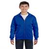 Hanes boys Ecosmart Full Zip Hooded Jacket Sweatshirt, Deep Royal, X-Small US view 2