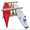 3-Place 1 Paddleboat + 2 Kayaks/SUP Log Rack, Freestanding Kayak Rack Storage Outdoor Equipment, Boat Stands, Canoe Paddle Holder, SUP Outdoor Storage Organizer, Canoes Log Racks - Natural view 4