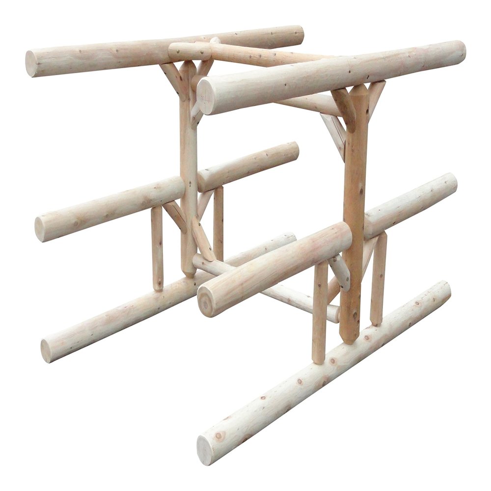 5-Place 1 Paddleboat + 2 Canoes + 2 Kayak/SUP Log Racks, Boat Stands, Kayak Racks for Outdoor Storages, SUP Storage Rack, Canoe Boat Storage for Garage, Canoe Paddle Holder - Natural