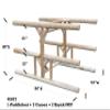 5-Place 1 Paddleboat + 2 Canoes + 2 Kayak/SUP Log Racks, Boat Stands, Kayak Racks for Outdoor Storages, SUP Storage Rack, Canoe Boat Storage for Garage, Canoe Paddle Holder - Natural view 3
