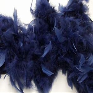 Navy Blue Chandelle Feather Boa 72" 6Ft 6 Ft Masquerade Costume Bachelorette