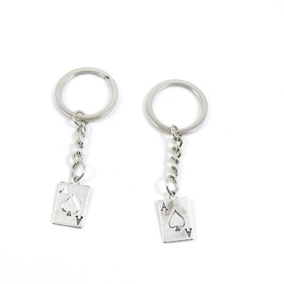 1 Pieces Keyring Keychain Keytag Key Ring Chain Tag Door Car Wholesale Jewelry Making Charms A3GT8 Spades A