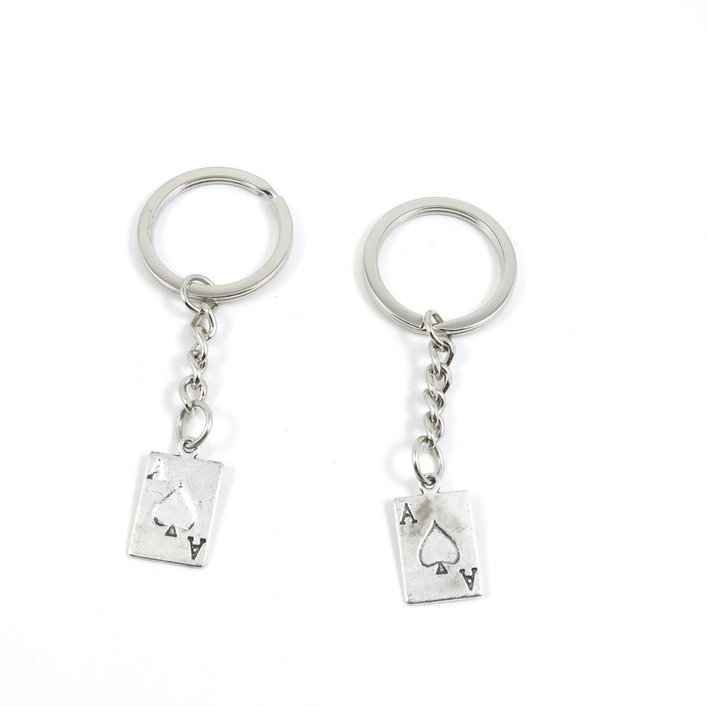 1 Pieces Keyring Keychain Keytag Key Ring Chain Tag Door Car Wholesale Jewelry Making Charms A3GT8 Spades A