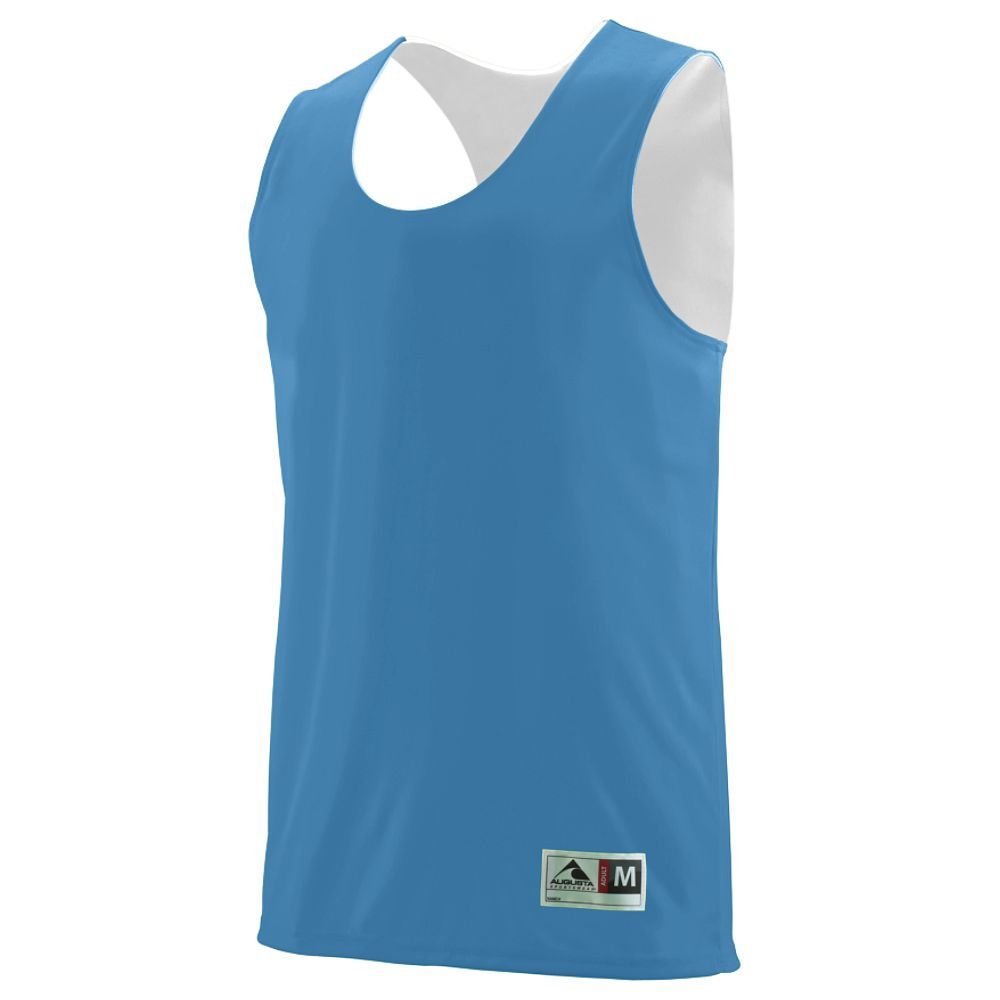 Augusta Sportswear 148 Men's Reversible Wicking Tank Columbia Blue/White XL
