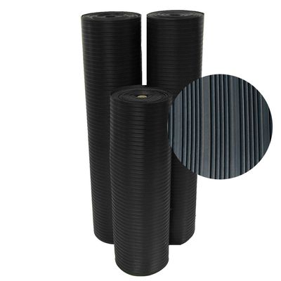 Rubber-Cal Composite Rib Corrugated Rubber Floor Mats, 1/8" Thick x 3ft x 2ft Roll