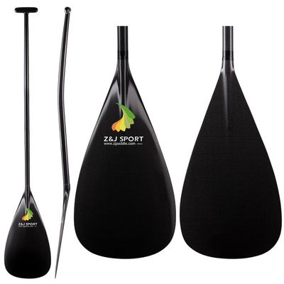 Z&J SPORT Carbon Outrigger Paddle, Lightweight Teardrop Shape Blade for Outrigger Canoe Waka AMA, vaa, Bent Shaft and 12Offset (S,51")