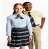 French Toast Girls' Adjustable Waist Mid Length Plaid Pleated Skirt, Blue & Gold Plaid, 6X view 3