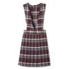 French Toast Girls' Plaid V-Neck Pleated Jumper, Burgundy Plaid, 12 view 3