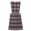 French Toast Girls' Plaid V-Neck Pleated Jumper, Burgundy Plaid, 7 view 2