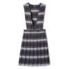 French Toast Girls' Plaid V-Neck Pleated Jumper, Blue & Gold Plaid, 8 view 1