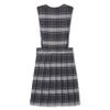 French Toast Girls' Plaid V-Neck Pleated Jumper, Blue & Gold Plaid, 10 view 2