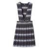 French Toast Girls' Plaid V-Neck Pleated Jumper, Blue & Gold Plaid, 10 view 3