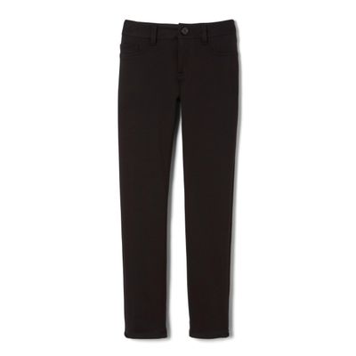French Toast Girls' Skinny Fit Stretch Ponte Pant, Black, 6