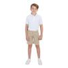 French Toast Unisex Kids Short Sleeve Pique (Standard & Husky) Polo Shirt, White, 1012H view 3