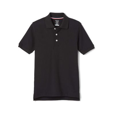 French Toast Unisex Kids Short Sleeve Pique (Standard & Husky) Polo Shirt, Black, 1416H