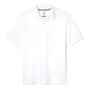 French Toast Boys' Short Sleeve Interlock Polo, White, X-Large/18/20/ Husky view 1