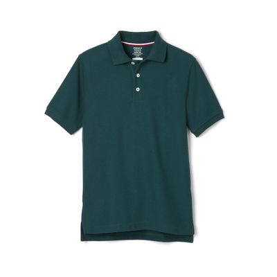French Toast Unisex Kids Short Sleeve Pique (Standard & Husky) Polo Shirt, Hunter Green, XL