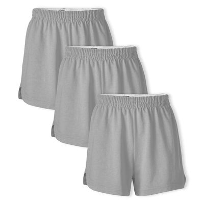 Soffe Girls' Authentic Cheer Shorts, 2.75" Inseam, Oxford, Large (3-Pack)