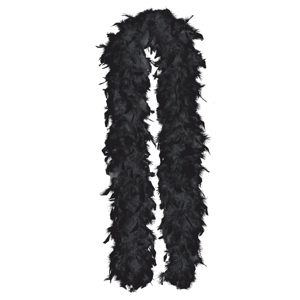 Vibrant Black Boa - 72" (1 Pc.) - Luxurious Synthetic Fiber Material - Perfect for Costumes, Parties & Special Occasions