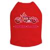 Biker Babe - Pink Motorcycle - Dog Tank, 4XL Red view 1