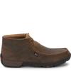 Justin Cappie 4" Work Shoes for Men - Square Toe Full-Grain Leather Moc Toe Work Shoe with Oil- and Slip-Resistant Rubber Outsole, ASTM Rated, Dark Brown - 9 M view 3