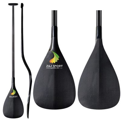 Z&J SPORT Outrigger Canoe Paddle Full Carbon, Hawaii Style OC Paddle with Double Bent Shaft Lightweight Carbon Paddle for Waka AMA, va'a(M,46")