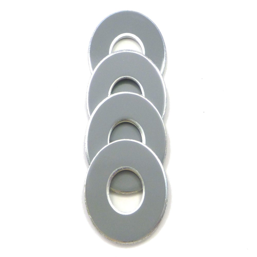 Get Outside Games 4 VVashers - Washer Toss/Washer Game Washers (Gray, 4 VVashers)