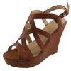 INYX SHOES IYNX Womens Hanna-1 Tan Strappy Wedges 10 view 1