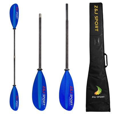 Z&J SPORT Sea Kayak Paddle Fiberglass Blade with Paddle Bag, Adjustable Recreational Touring Kayak Paddle for Dynamic Kayaking in Ocean, River, Lake (220-230cm,Straight Shaft)