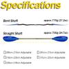 Z&J SPORT Sea Kayak Paddle Fiberglass Blade with Paddle Bag, Adjustable Recreational Touring Kayak Paddle for Dynamic Kayaking in Ocean, River, Lake (220-230cm,Straight Shaft) view 2