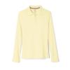 French Toast Girls' Uniform Long Sleeve Polo with Picot Collar (Standard & Plus), Yellow, S (6/6X) view 1