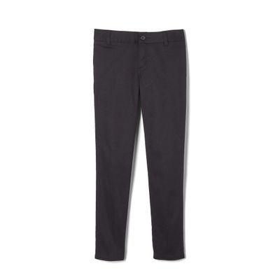 French Toast Girls' Skinny Fit Stretch Twill Pant, Black, 4