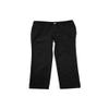 French Toast Girls' Adjustable Waist Stretch Twill Straight Leg Pant (Standard & Plus), Black, 20