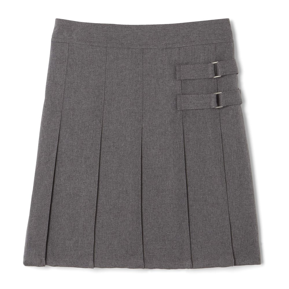 French Toast Girls' Adjustable Waist 2-Tab Scooter, Heather Gray, 20
