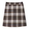 French Toast Girls' Adjustable Waist Plaid 2-Tab Scooter, Brown Plaid, 16 view 2