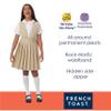 French Toast Girls' V-Neck Pleated Jumper, Khaki, 12.5 Plus view 3