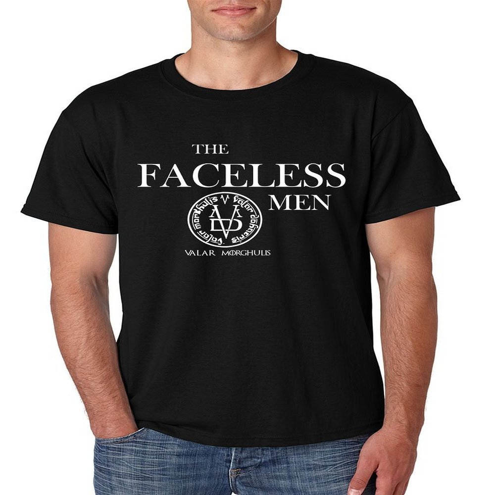 ALLNTRENDS Men's T Shirt The Faceless Men Valar Morghulis (M, Black)